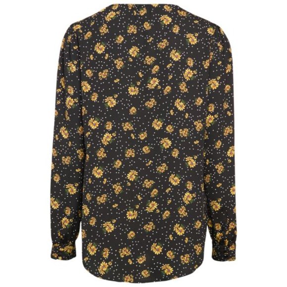 Saks Fifth Avenue Dotted Daisy-Print Blouse S - Picture 2 of 15